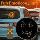 GobekUsa Funny Emoticon LED Sign Light with Remote Control for Car Back Window
