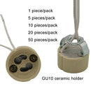 GobekUsa GU10 Ceramic Socket Holder with Metal Bracket for Halogen Incandescent Bulb