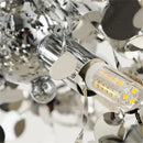 GobekUsa Leaf Chrome Ceiling Chandelier for Living Room, Bar, or Balcony Lighting