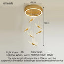 GobekUsa Butterfly Acrylic LED Chandelier for Bedroom & Home Decor