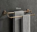 GobekUsa Antique Brass Bathroom Accessory Set: Towel Rack, Paper Holder, Soap Dish, Towel Ring, & More