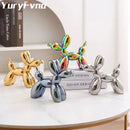 GobekUsa 22cm Balloon Dog Ceramic Sculpture Decor Statue Office Gift