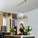 GobekUsa Leaf Sequin Ceiling Chandelier for Modern Living Room, Restaurant, Bar, and Shop Window
