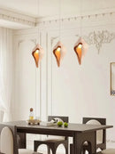 GobekUsa Gypsum Pendant Lamp Conch Design Wabi Sabi Style for Living Room or Bedroom