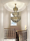 GobekUsa Crystal Hollow Villa Chandelier: Modern Luxury Pendant Light for Living Room and Hotel Lobby