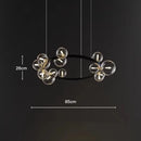 GobekUsa Glass Ball Pendant Chandelier for Kitchen Dining Living Room