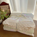 GobekUsa Lace Romantic Comforter Set - Full Twin Double Size Bed Linens