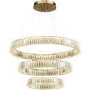 GobekUsa Crystal Chandelier: Modern Luxury Golden Lighting for Villa, Duplex Hall