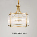 GobekUsa Golden Copper Glass Chandelier LED Ceiling Pendant Light