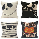 GobekUsa Halloween Linen Cushion Cover for Living Room Decor and Sofa - Trick or Treat