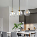 GobekUsa Industrial Loft Glass Pendant Light for Kitchen Restaurant Decor
