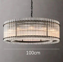 GobekUsa Gold Double Layer Ring Crystal Pendant Light for Bedroom Dining Living Room