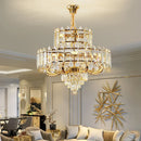 GobekUsa Crystal Chandelier: American Luxury LED Pendant for Living Room, Dining Room, and Bedroom