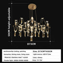 GobekUsa Crystal Chandelier Ceiling Pendant Light for Living Dining Bedroom Home Lighting