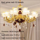 GobekUsa Elegant Crystal Chandelier Living Room Bedroom Lighting