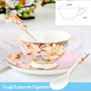 GobekUsa Ceramic Afternoon Tea Set with Spoon - Elegant Tea Cup, Saucer, and Mug Combo