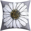 GobekUsa Blue Floral Cushion Cover 45x45cm for Modern Home Decor & Office Sofa