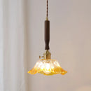 GobekUsa LED Walnut Copper Pendant Light with Knob Switch - Modern Style Lighting Fixtures