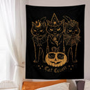GobekUsa Cat Coven Witchcraft Tapestry Wall Hanging - Mysterious Black Decor Tapestries
