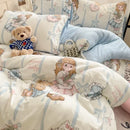 GobekUsa Cozy Cartoon Printed Cotton Comforter Set for Adults