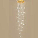 GobekUsa Crystal LED Chandelier for Staircase: Luxury Indoor Stair Lighting Fixture