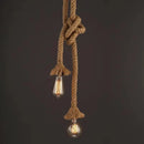 GobekUsa Hemp Rope Pendant Lights for Kitchen Cafe Bar Decor by Loft E27 Rope Light Base
