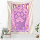 GobekUsa Cartoon Cat Claw Tapestry Wall Hanging Abstract Art Home Decor