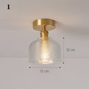 GobekUsa Glass Shade Pendant Ceiling Lamp for Kitchen Aisle Bedroom LED Lights Fixtures