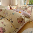 GobekUsa Cartoon Printed Cotton Quilt Cover Set - Soft, Breathable, Colorfast Bedding