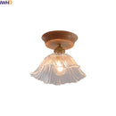 GobekUsa Glass Wood LED Ceiling Lamp for Home Lighting and Decoration