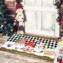GobekUsa Christmas Snowman Non-slip Floor Mat