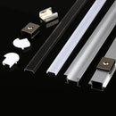 GobekUsa LED Aluminum Profiles Corner Channel with Transparent/Milky Diffuser for Strip Lights