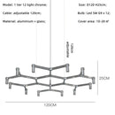 GobekUsa Crown Major Chandelier: Modern Luxury LED Light for Kitchen, Hotel, Living Room
