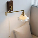 GobekUsa Ceramic LED Wall Light with Copper Arm, Modern Design, Up Down Lampshade