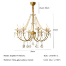 GobekUsa Crystal LED Chandelier Living Room Luxury Lighting E14 Pendant Lamparas
