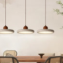 GobekUsa LED Pendant Lamp Wood Globe Round Yellow Stone Hanging Lights