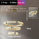 GobekUsa Crystal Round Ceiling Chandelier LED Pendant for Kitchen Dining Room Villa