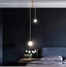 GobekUsa Gold Glass Ball Pendant - Modern Hanging Lamp for Living Room Bedroom