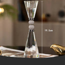 GobekUsa Crystal Lotus Candle Holder Desk Decor Romantic Candlestick Modern Home Accents