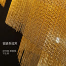 GobekUsa Gold/Silver Aluminum Chain Chandelier - Luxurious Living Room Hall Hotel Decoration