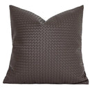 GobekUsa Geometric Faux Leather Throw Pillow Cover - Modern Luxury Pillowcase