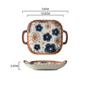 GobekUsa Japanese Ceramic Baking Bowl with Handle for Microwave Oven and Noodle - 1PCS