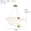 GobekUsa Brass LED Chandelier with Acrylic Ball - High Quality Dimmable Lighting