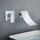 GobekUsa Gold Waterfall Wall Mount Faucet for Bathroom Basin Mixer Tap