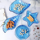 GobekUsa Electroplated Crystal Glass Dish Plate Saucer with Sea Features