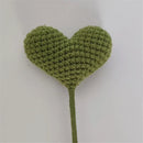 GobekUsa Heart-Shaped Crochet Flower Bouquet - Handmade Wedding Home Decor & Family Gift