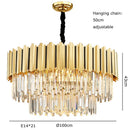 GobekUsa Gold Crystal LED Chandelier: Modern Luxe Lighting Fixture for Home Decor