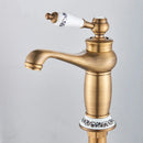 GobekUsa Antique Brass Single Handle Kitchen Sink Faucet Hot & Cold Water Mixer