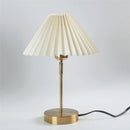GobekUsa Adjustable Pleated Table Lamp Nordic Retro LED Desk Light for Living Room Bedroom