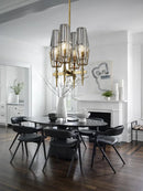 GobekUsa Crystal Bronze Pendant Lamp for Dining Room LED Dimmable Lighting
